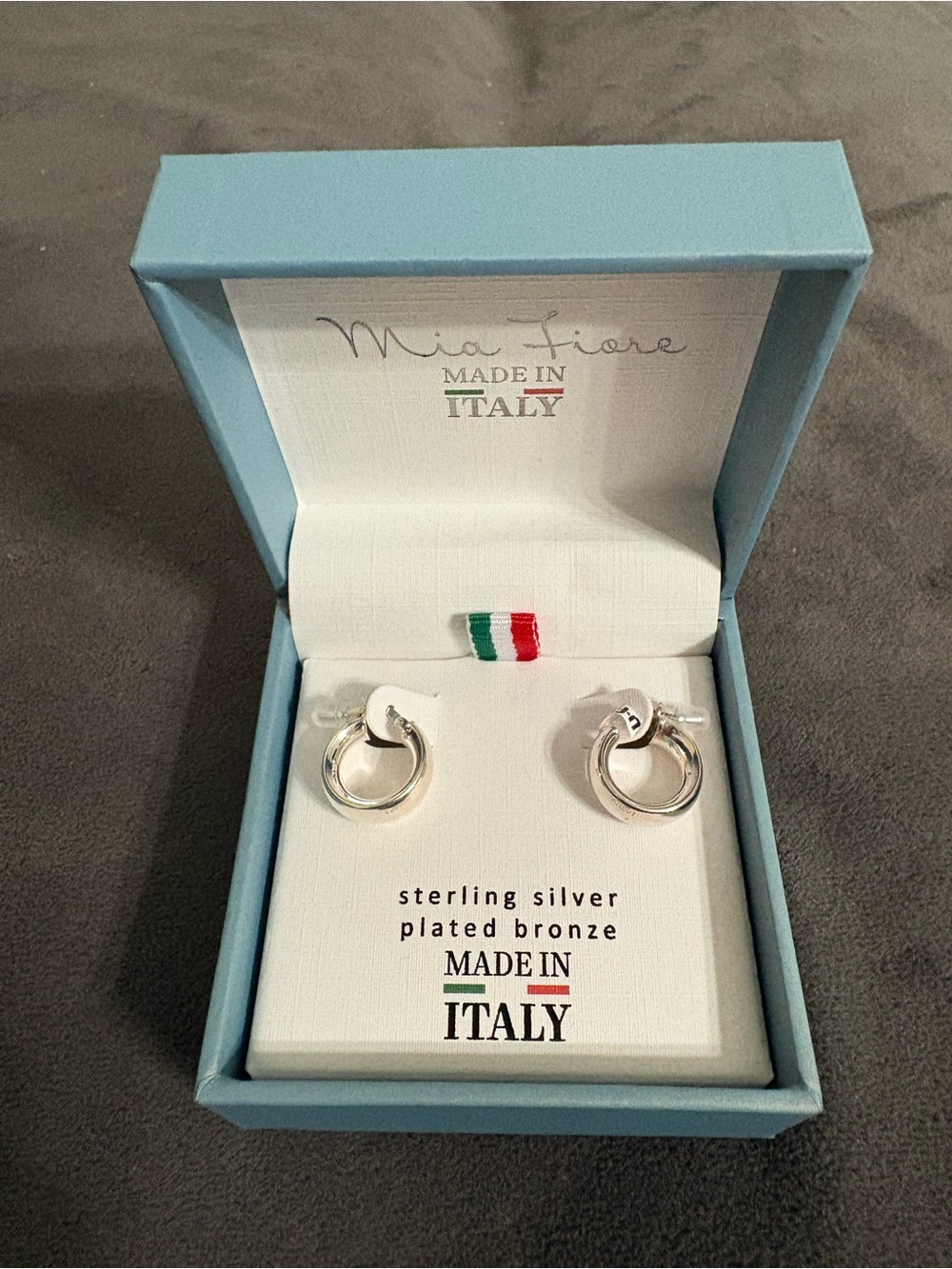 Mia Fiore Sterling Silver Hoop Earrings - Silver